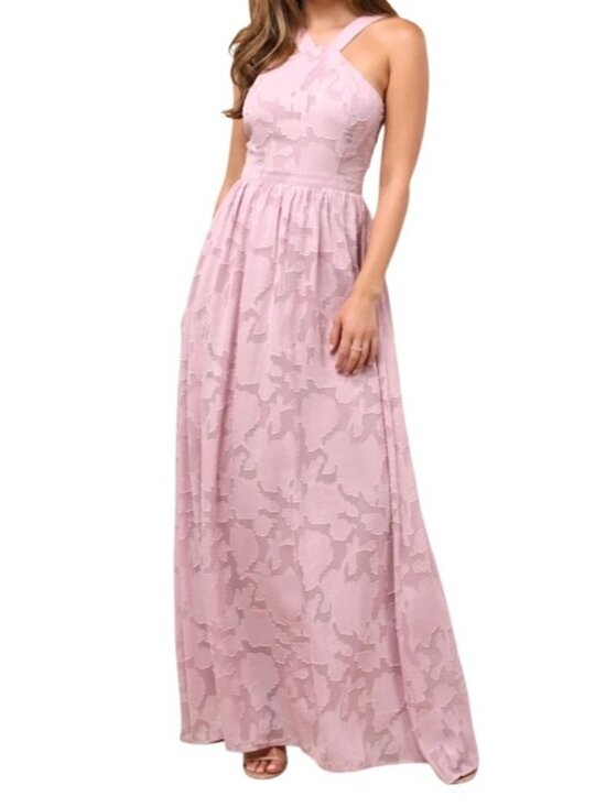 Lulus Dresses & Skirts - Lulus Love Beyond Mauve Burnout Floral Maxi Dress Women M NWT Wedding Guest